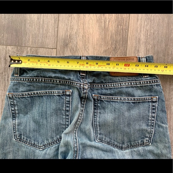 Men’s Eddie Bauer Blue Jeans Premium Denim Dark Wash Straight Leg Size 32x32 - Picture 12 of 12